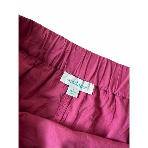 Sundance Bastilla Tiered Pink Eyelet Boho Skirt size L Fuchsia Pink - Picture 4 of 7